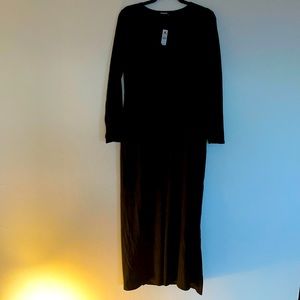 Express Ribbed Long Sleeve Maxi, NWT, Size L